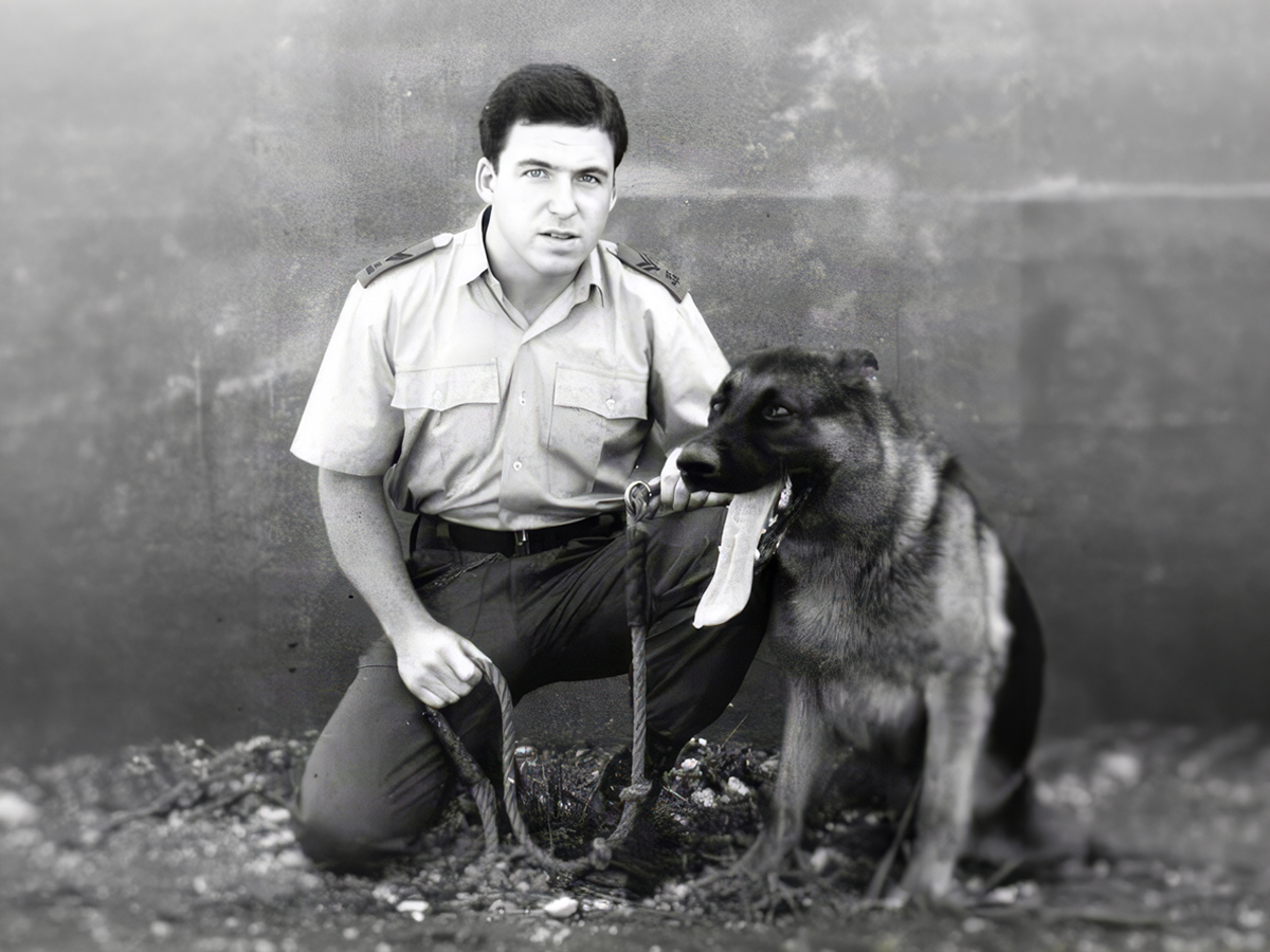 Allan Ritchie as an RAF Police Dog Handler