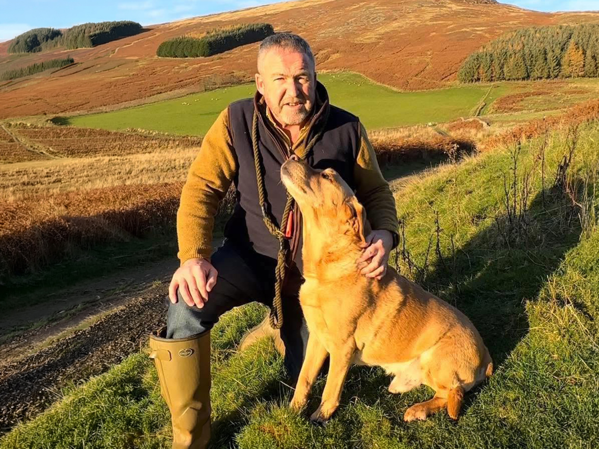 Allan Ritchie today with his dog